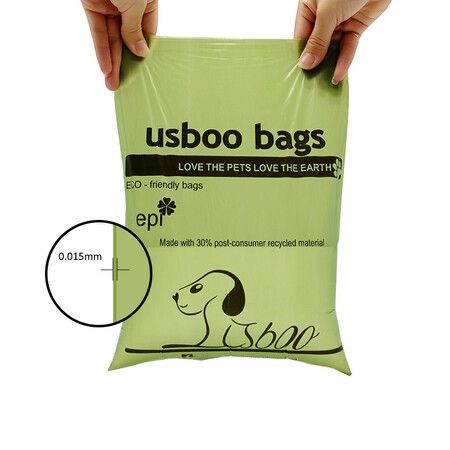 Biodegradable Dog Poop Bags 240 Count, 16 Rolls, Recyclable Waste with Dispenser 23*33cm Leak Proof for Dogs and Cats