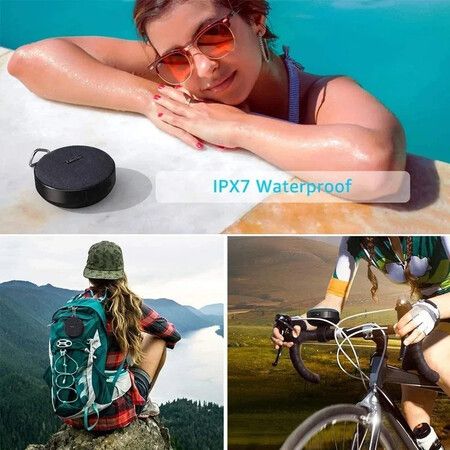 Wireless Bluetooth Bicycle Portable Speaker TF USB IPX7 Waterproof And Drop-proof For Outdoor Music Sound Bike Mount Color Red