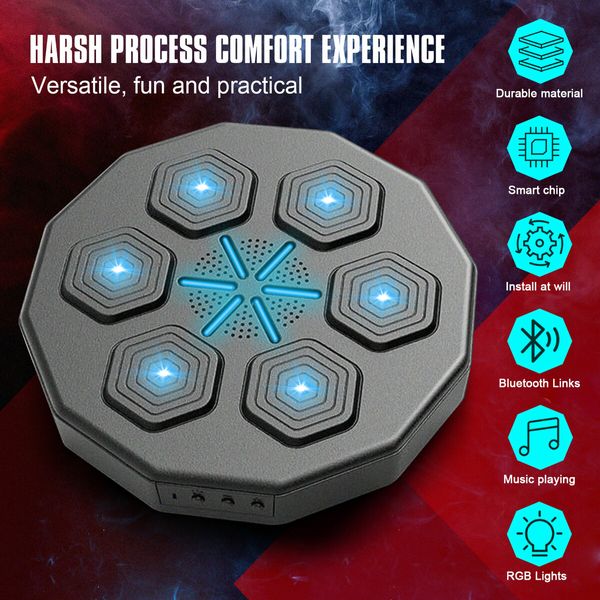 Smart Punching Boxing Pad Electronic Music Machine Home Training Wall Target Equipment Bluetooth Glove USB Charging