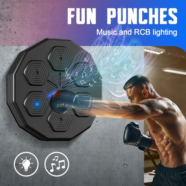Smart Punching Boxing Pad Electronic Music Machine Home Training Wall Target Equipment Bluetooth Glove USB Charging