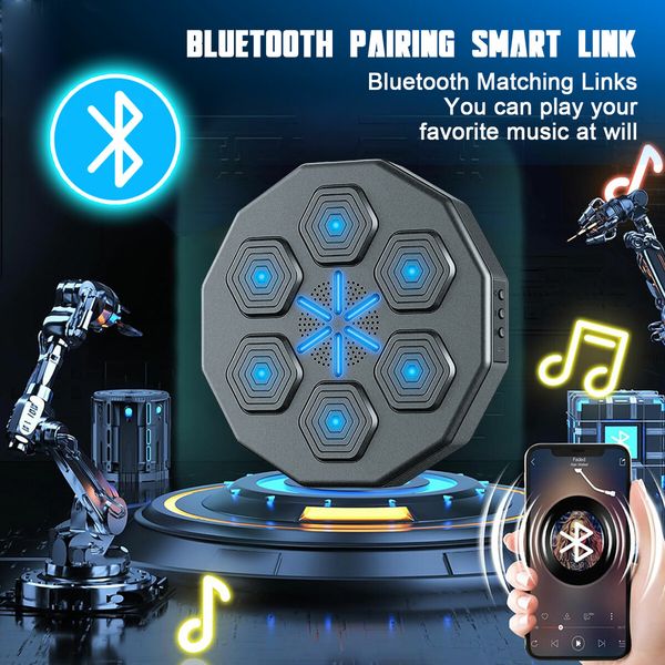 Smart Punching Boxing Pad Electronic Music Machine Home Training Wall Target Equipment Bluetooth Glove USB Charging