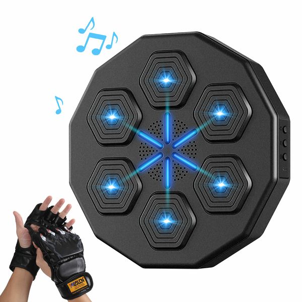 Smart Punching Boxing Pad Electronic Music Machine Home Training Wall Target Equipment Bluetooth Glove USB Charging