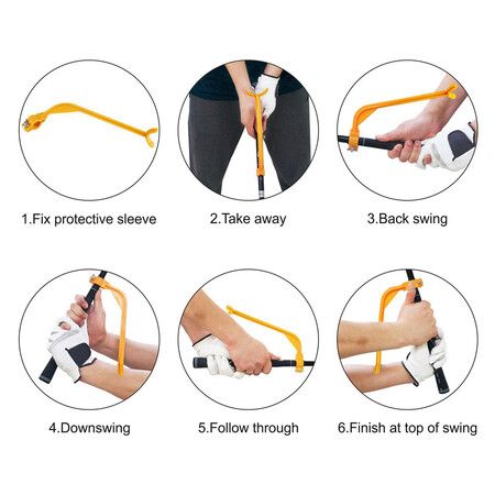 2 Pcs Golf Training Aids Swing Correcting Trainer Tool Golf Accessories