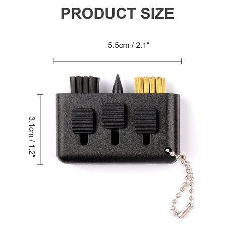 3 Pcs Golf Club Brush Pocket Golf Club Groove Cleaner Tool Sharpener for Women and Men