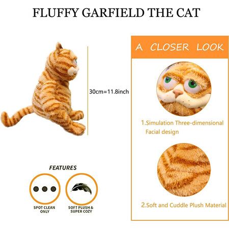 30cm Garfield Stuffed Animals Plush Toys-for Kids Toddler Toys Boys Girls and Fans Birthday Party