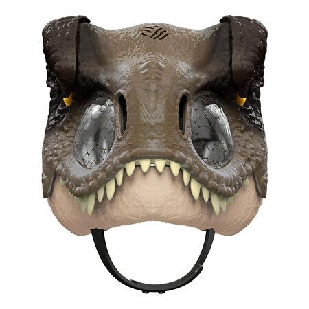 Jurassic World Dominion Chomp N Roar Tyrannosaurus Rex Dinosaur Mask with Motion and Sounds, T Rex RolePlay Toy