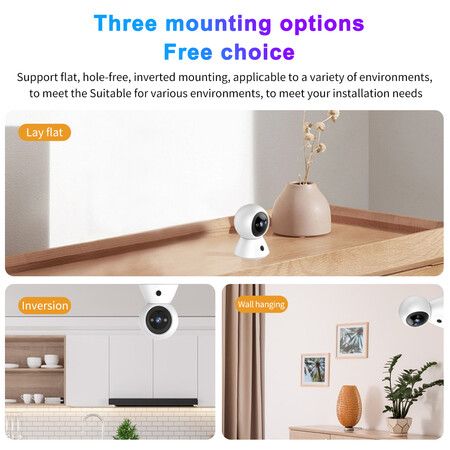 1080P Indoor Camera, Baby Monitor with Night Vision, Surveillance Camera Security Home Dog Pet Monitor, AI Motion Detection With 32G TF Card