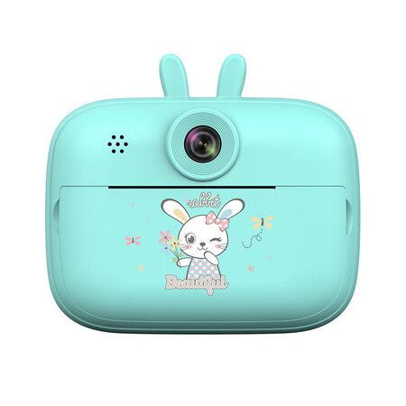 1080p Hd Digital Children Printing Camera 16gb Card 1800mah Child Camera 2 Mp Instant Print Camera Kids Gift Color Blue