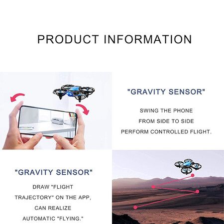 Memories Drone with Camera Drone 4K HD Wide Angle Camera Height Keep Foldable Quadcopter Toy Gift