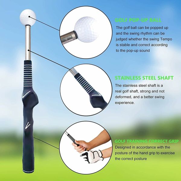 Golf Swing Practice Stick Telescopic Golf Swing Trainer Golf Swing Master Training Aid Posture Corrector Practice Golf Exercise