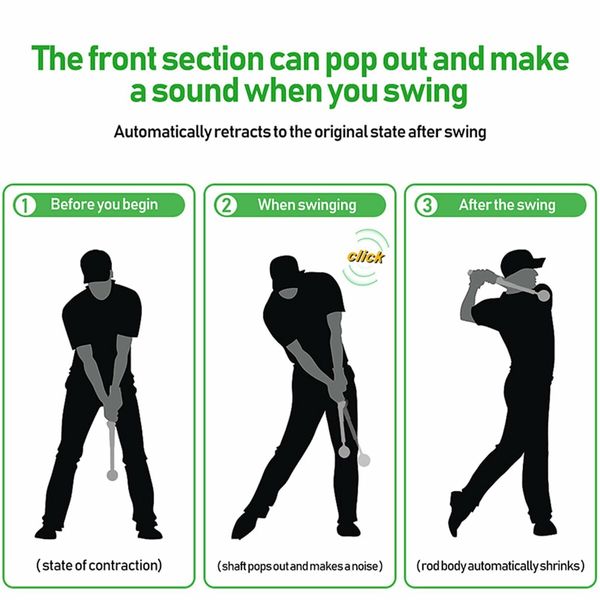 Golf Swing Practice Stick Telescopic Golf Swing Trainer Golf Swing Master Training Aid Posture Corrector Practice Golf Exercise