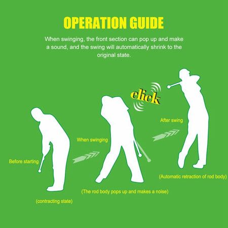 Golf Swing Practice Stick Telescopic Golf Swing Trainer Golf Swing Master Training Aid Posture Corrector Practice Golf Exercise