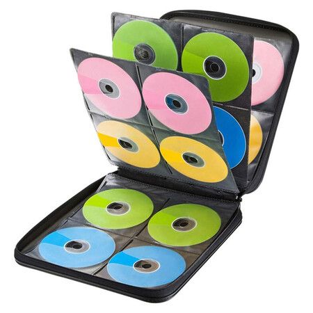 160 Capacity CD Storage Case CD Case VCD Storage Pouch Portable DVD Container Organizer for Car Home