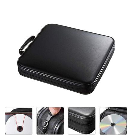 160 Capacity CD Storage Case CD Case VCD Storage Pouch Portable DVD Container Organizer for Car Home