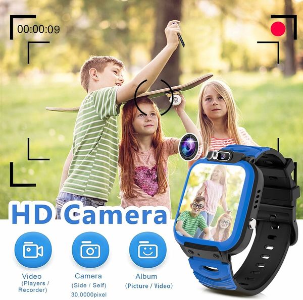 Kids Smart Watch for Boys Girls, Cell Phone Watch for 3 to 14 Years Kids Students (Blue)