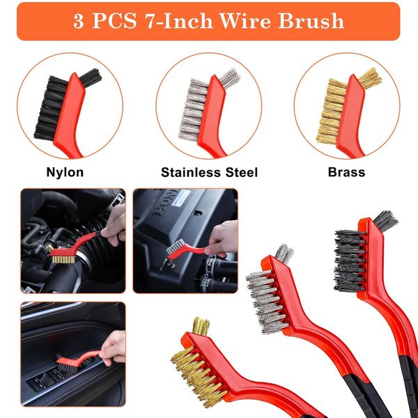 32 Pcs Car Detailing Kit Car Detailing Drill Brush Kit Car Detailing Brush Wash Set Car Accessories for Interior Exterior Wheels