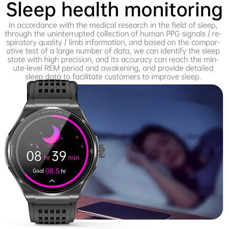 Newest Smart Watch Bluetooth Call Amoled Screen Ecg Blood Sugar Uric Acid Blood Lipid Body Temperature Radiation Level Color Brown