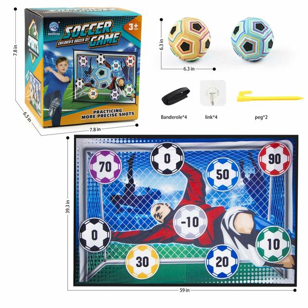 Football Throwing Target Sticky Soccer Throwing Target Game  Sports Game Toys Garden Lawn Outdoor and Indoor, Soccer Toys Gift for Children, Boys, Girls