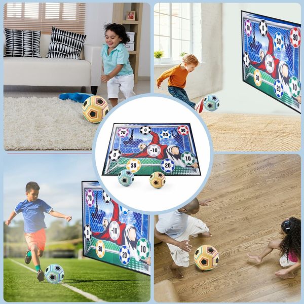 Football Throwing Target Sticky Soccer Throwing Target Game  Sports Game Toys Garden Lawn Outdoor and Indoor, Soccer Toys Gift for Children, Boys, Girls