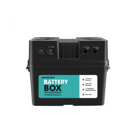 12V 135Ah AGM Battery Outdoor Rv Marine 4WD Deep Cycle & W/ Strap Battery Box