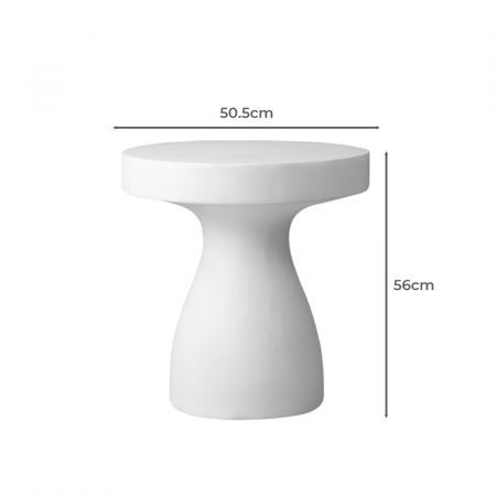 Levede Side Table Terrazzo Coffee Tables Minimalist Sofa Bed Round White 50cm