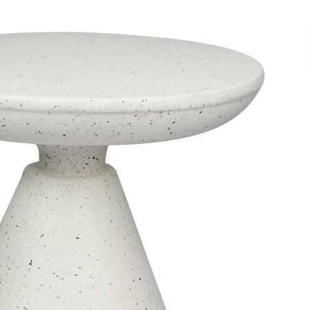 Levede Side Table Terrazzo Coffee Tables Modern Hourglass Stool Stand Beige 51cm