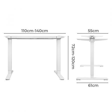 Levede Motorised Standing Desk Frame Only Dual Motor Electric Height Adjustable