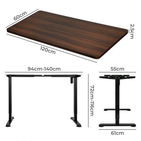 Levede Motorised Standing Desk Height Adjustable Electric Sit Stand Table 120CM