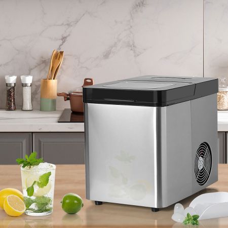 Spector Ice Maker Commercial 2.1L Portable Auto Bar Cube Machine Stainless Steel