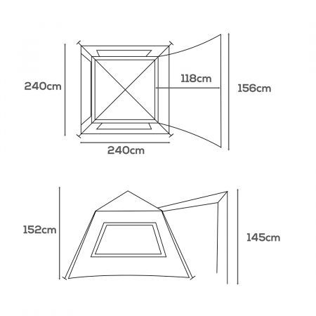 Mountview Instant Pop up Camping Tent Automatic Canopy 5-8 Person Family Outdoor