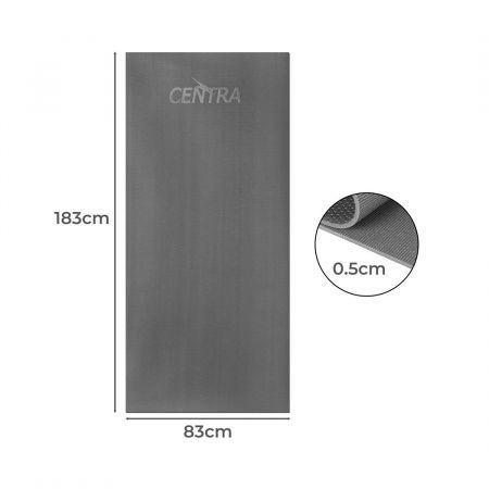 Centra Yoga Mat Non Slip 5mm Exercise Padded Fitness Sports Workout Mat 183X83cm