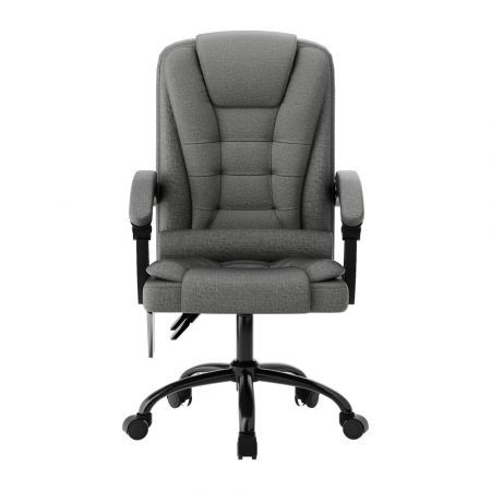 Artiss 2 Point Massage Office Chair Fabric Black