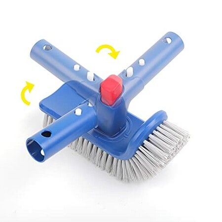 Pool Brush Head for Cleaning Pool Walls,Steps & Corners,Rotatable Hand Scrub Brushes Swimming Pool,Spa, Bathroom, Hot Tub, Kitchen Pole NOT include