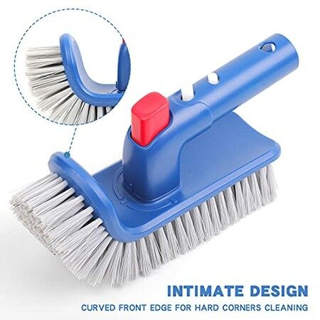 Pool Brush Head for Cleaning Pool Walls,Steps & Corners,Rotatable Hand Scrub Brushes Swimming Pool,Spa, Bathroom, Hot Tub, Kitchen Pole NOT include