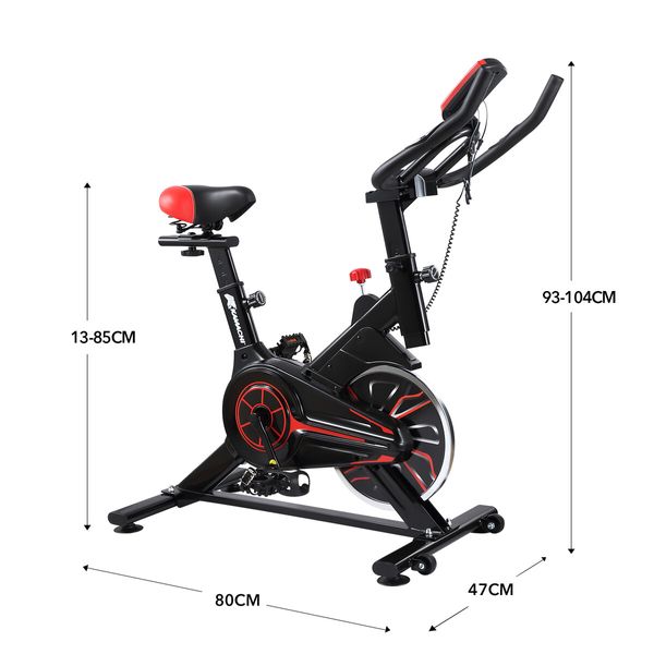 Exercise Bike Stationary Indoor Cycling Bicycle Spin Workout Home Gym Fitness Training Equipment Belt Drive Resistance LCD Monitor iPad Mount