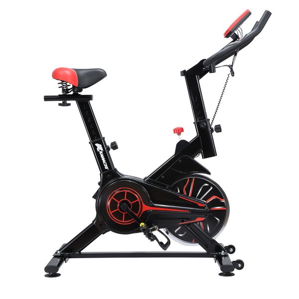 Exercise Bike Stationary Indoor Cycling Bicycle Spin Workout Home Gym Fitness Training Equipment Belt Drive Resistance LCD Monitor iPad Mount