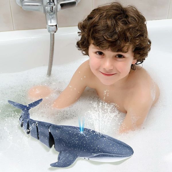 Pool Toys Remote Control Whale Shark Toys Outdoor RC Boat Water Toys for Kids Age 8 to 12