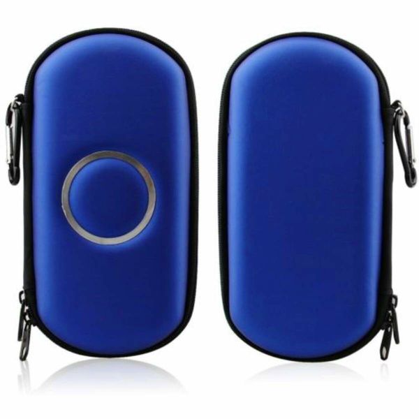 PSP Carring Case Portable Travel Pouch Cover Zipper Bag Compatible for Sony PSP 1000 2000 3000 Game Console (Blue)