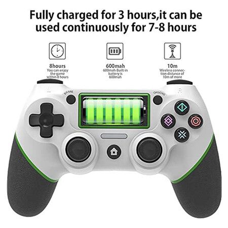 Wireless Controller for PS4, Bluetooth Controller for Play-station 4 Control for Compatible with Ps4, Silm, Pro PC