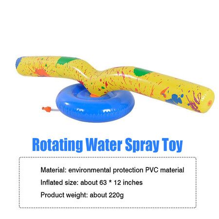 Water Sprinkler Toy, Outdoor Inflatable Water Spray Toy Yard Sprinkler Toy Kids Sprinkler Water Toy, Rotating Water Spray Toy, All-round Sprinkling