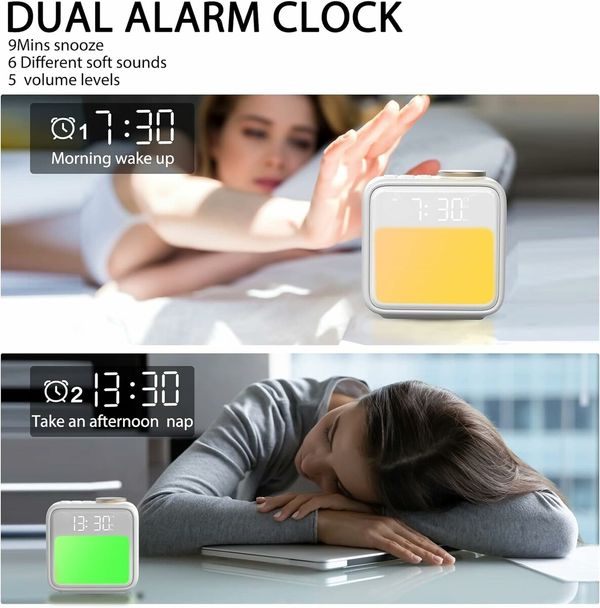 Alarm Clocks for Bedrooms Kids Teens Adults, Hatch Alarm Clock for Heavy Sleepers Adults