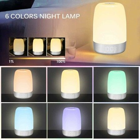 Sunrise Simulation Wake Up Light, Sunrise Simulation Alarm Clock for Kids Adults Heavy Sleepers Led Night