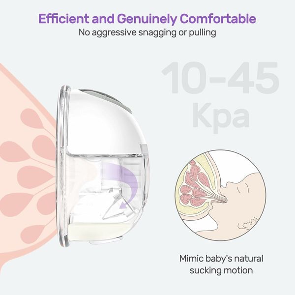 Electric Breast Pump Hands Free, Portable Wearable Breast Pumps 4 Modes 9 Levels 1Pcs