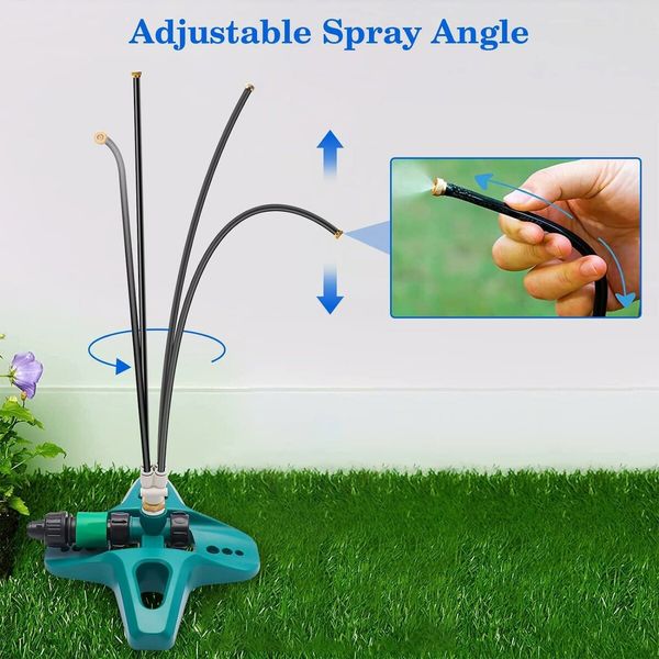 Outdoor Multi Nozzle Stand-Up Sprayers Garden Yard Lawn BBQ Portable Sprayer Kids Water Playing Cooling Misting System (Color : 8M+Extension Pipe)