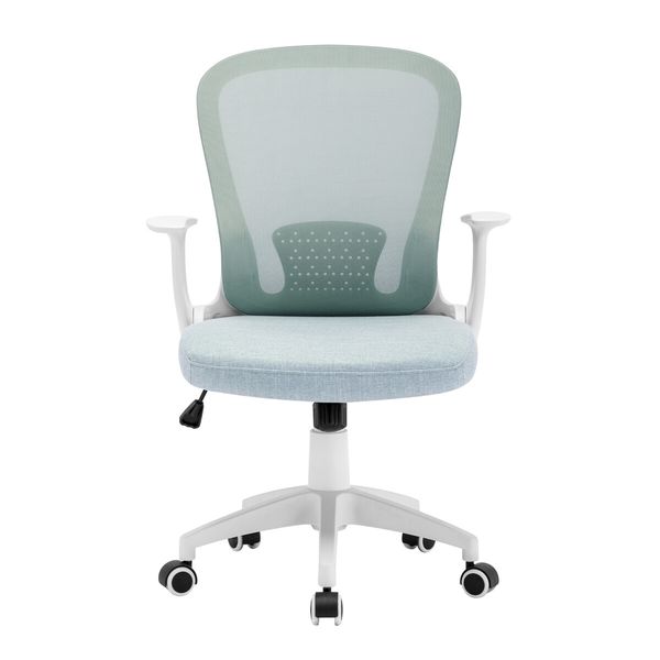 Mesh Office Chair Mid Back Gaming Armchair Work Study Desk Computer Seat Ergonomic Home Executive Task Swivel Tilt Lumbar Support Armrest