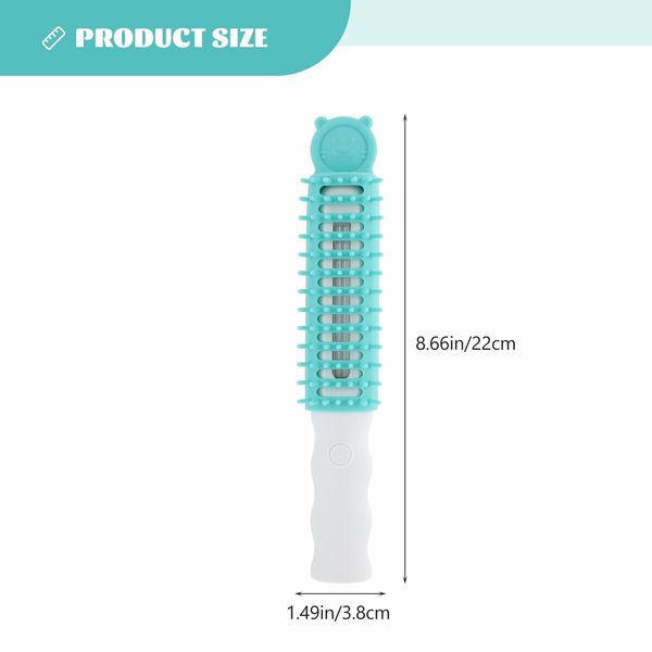 Dog Cat Brushes Comb Groom Massagers Massagers slicker brush self- cleaning slicker brush Massager Pets Hair AAA Battery Col.GREEN