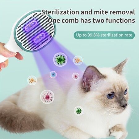 Cat Sterilization Comb Pet Brush For Shedding And Grooming Self-Cleaning Slicker Brush For Long And Short Hair Cats