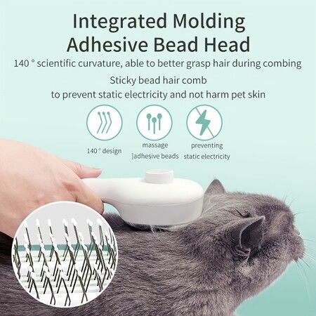 Cat Sterilization Comb Pet Brush For Shedding And Grooming Self-Cleaning Slicker Brush For Long And Short Hair Cats