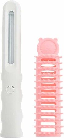 Dog Cat Brushes Comb Groom Massagers Massagers slicker brush self- cleaning slicker brush Massager Pets Hair AAA Battery Col.PINK