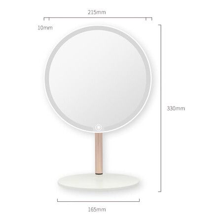 Rechargeable Travel Makeup Mirror with LED Light, 3 Color Lighting Travel Mirror